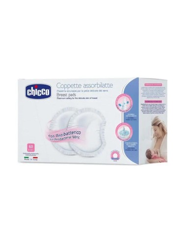 Chicco Discos Absorbentes Antibactérianos 60 unidades