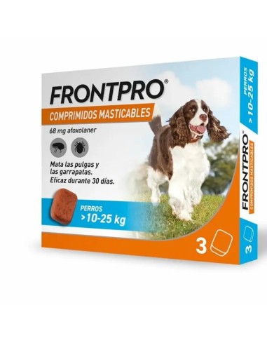 Frontpro Antiparasitario para Perros 10-25 Kg (L), 3 Comprimidos Masticables