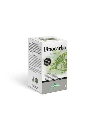 Aboca Finocarbo Plus Cápsulas Gases Intestinales, Favorece La Digestión, Carbón Vegetal, Manzanilla Y Menta, 50 capsulas