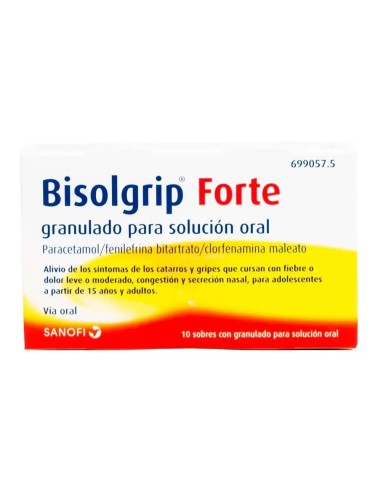 Bisolgrip Forte Granulado Solución Oral 10 sobres