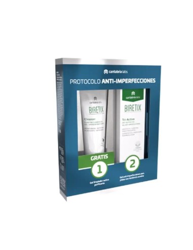 Biretix Pack Pieles Acneicas Triactive Gel + Minitalla Cleanser De Regalo