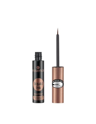 Essence Liquid Ink Brown Eyeliner Resistente Al Agua 02, 3 ml