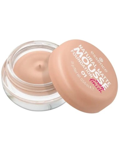 Essence Maquillaje En Mousse Natural Matte Mousse Foundation 01, 16 gr