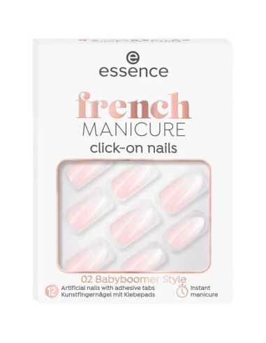 Essence Uñas Artificiales Click-On French Manicure 02, 12 unidades