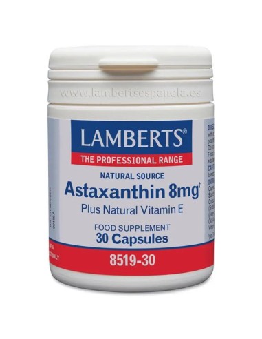 Lamberts Astaxantina Con Vitamina E, 30 cápsulas