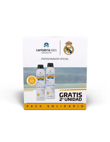 Heliocare Pack Real Madrid 360º Sport Spray Spf50, 2 x 100 ml