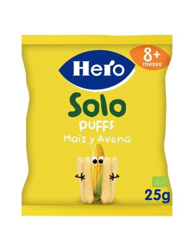 Hero Baby Snacks  Solo Puffs Maíz Y Avena 25G