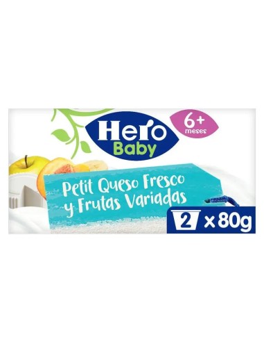 Hero Baby Tarrito Hero Baby Petit Queso Fresco Y Frutas Variadas 2X80G