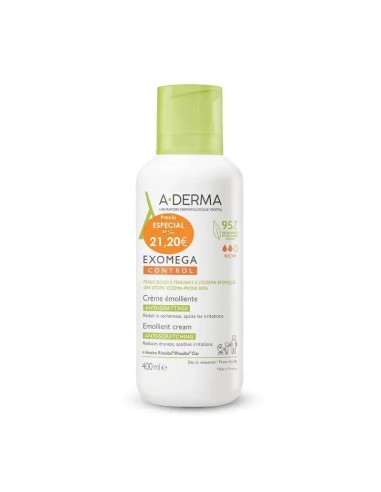 A-Derma Exomega Control Crema Emoliente , 400 ml