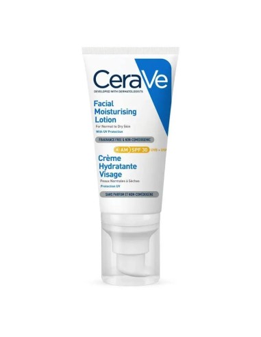 CeraVe Loción Hidratante de Rostro SPF30, 52 ml