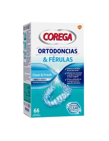 Corega Ortodoncias y Ferulas, 66 Tabletas