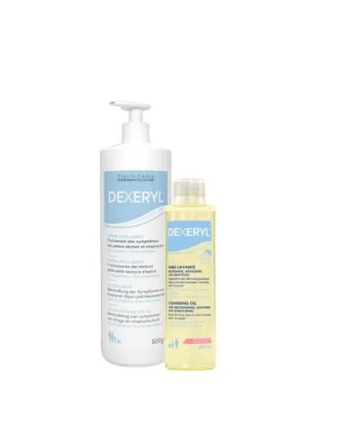 Dexeryl Kit Crema Emoliente 500 G + Dexeryl Aceite Limpiador, 200 Ml