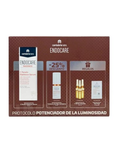 ENDOCARE Pack Protocolo Potenciador (Endocare Radiance C Ferulic Serum + Radiance Contorno De Ojos Antiojeras + Regalo)