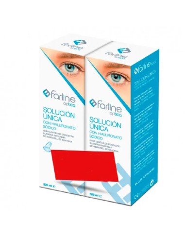 Farline Óptica Solución Única, Pack 2 X500 Ml