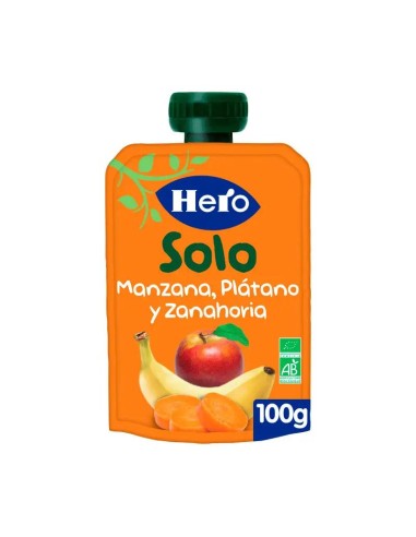 Hero Baby Bolsita Eco Hero Solo Manzana, Plátano Y Zanahoria 100G