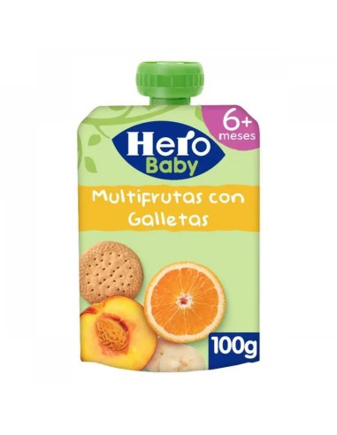 Hero Baby Bolsita Multifruta Con Galleta, 100G