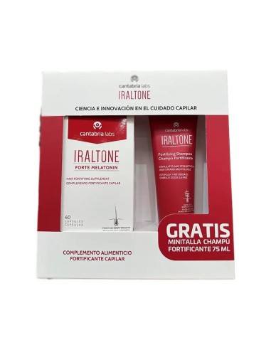 IRALTONE Pack Forte 60 cápsulas + Champú 75 ml