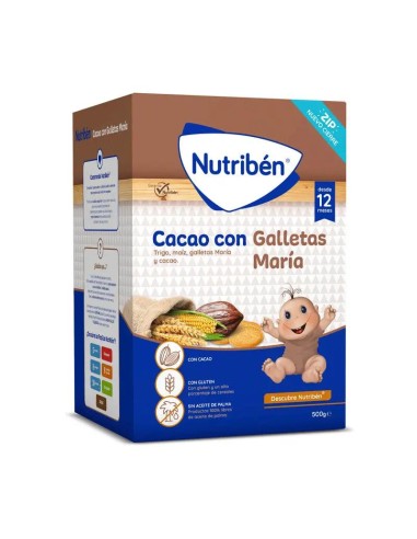 Nutriben Papilla Cacao con Galletas Maria 500 gr