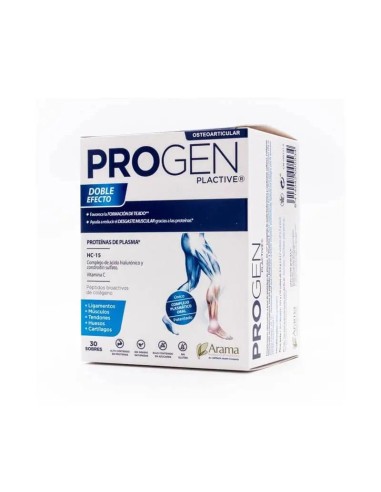 Opko Progen Plactive Doble Efecto Proteínas de Plasma 30 sobres