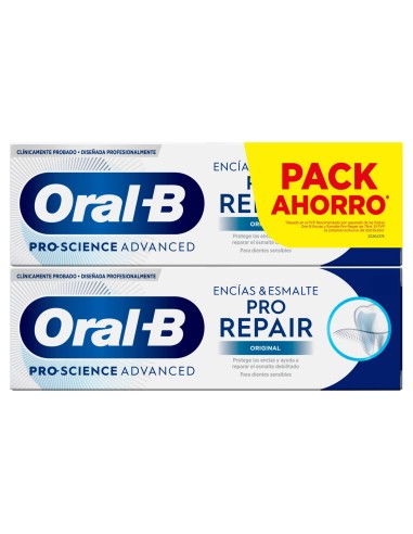 Oral-B Pack Encías Y Esmalte Pro-Repair Original Pasta Dentífrica, 2x75 ml