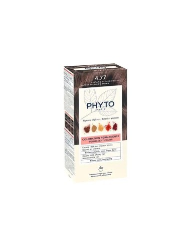 PHYTO Phytocolor 4.77 coloración permanente tono castaño marrón intenso