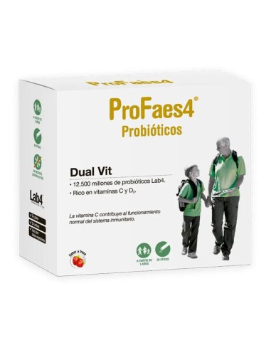 Profaes4 Probióticos Dual Vitaminas 30 Sticks