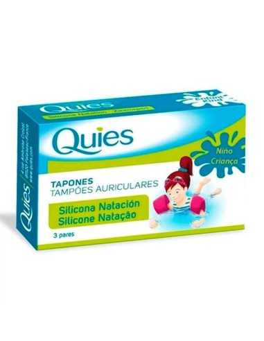 Quies Tapon Silicona Natacion Infantil 6 Tapones