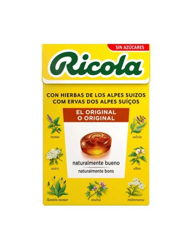 RICOLA CARAMELOS SIN AZÚCAR HIERBAS CON STEVIA 50 G