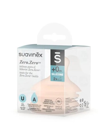 Suavinex Tetina Lactancia Mixta Silicona, 2 unidades