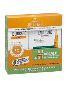Pack Heliocare Gel Oil Free 50Ml + 4 Ampollas Endocare C Oil Free 2