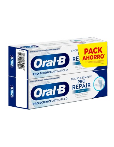 Oral-B Pack Encías Y Esmalte Pro-Repair Original Pasta Dentífrica, 2x75 ml