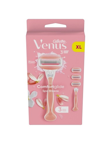Gillette Venus Comfortglide Spa Breeze, Maquinilla De Mujer, 1 mango + 3 recambios