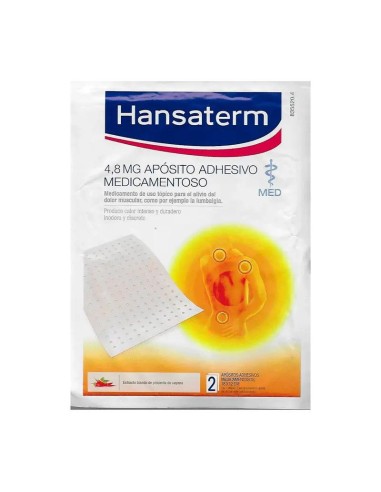 Hansaterm 4,8 mg Apósito Adhesivo Medicamentoso, 2 Adhesivos 12x18cm