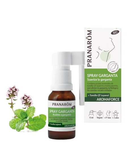 Pranarom Aromaforce Spray Garganta BIO, 15 ml