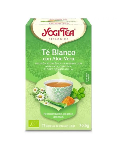 Yogi Tea Biológico Té Blanco con Aloe Vera 17 Bolsitas