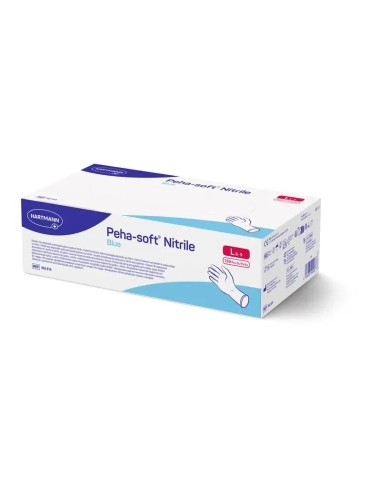 Peha-Soft Guantes Nitrilo Azul Talla L, 150 unidades