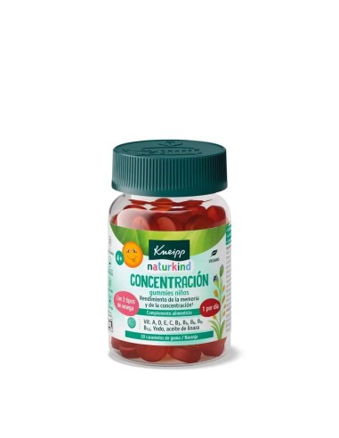 Kneipp Concentración Niños Gummies, 30 unidades