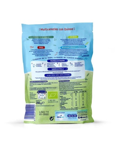 Almirón Cereales Infantiles Ecológicos Multicereales con Quinoa, 200g