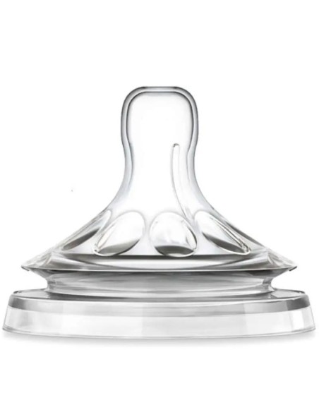 Avent Tetina Natural 2 Orificios Flujo Lento +1 Mes, 2 unidades Scf042/27