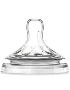 Avent Tetina Natural 2 Orificios Flujo Lento +1 Mes, 2 unidades Scf042/27 2