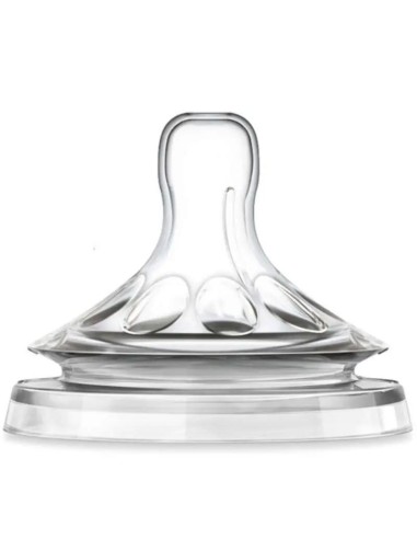 Avent Tetina Natural 2 Orificios Flujo Lento +1 Mes, 2 unidades Scf042/27