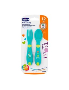 Chicco - Set Primeros Cubiertos +12 Meses, 2 unidades