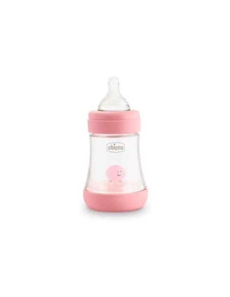Chicco Biberón Perfect 5 +0 Meses Silicona Rosa 150 ml