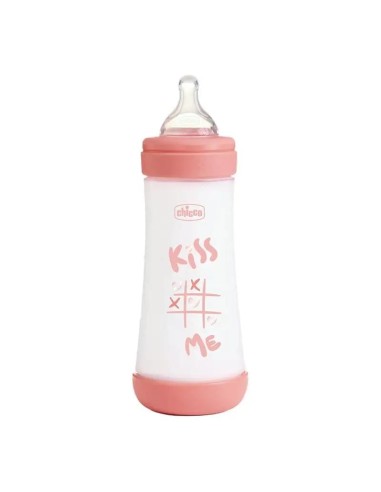 Chicco Biberon Perfect5 4M+ Sil Rosa New, 2 unidades