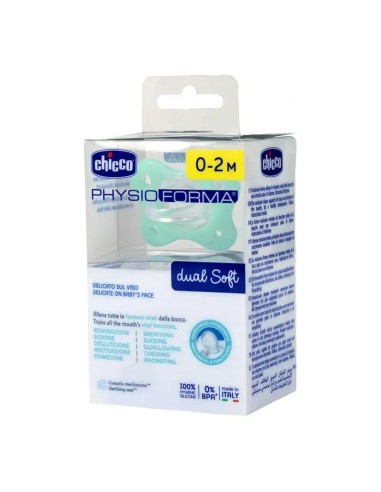 Chicco Chupete Dual Soft Sililicona Neutro 0-2 Meses, 1 unidad