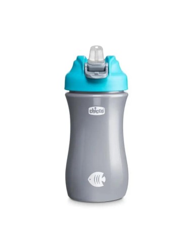 Chicco Vaso Con Pajita Blanda Pop-Up  Azul 2Y+