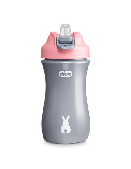 Chicco Vaso Con Pajita Blanda Pop-Up  Rosa 2Y+