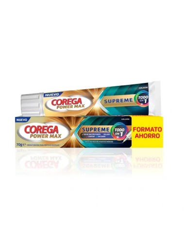 Corega Power Max Supreme Crema Fijadora Prótesis Dental, 70 gr