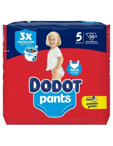 Dodot Pants Pañal Braguita Talla 5 (12-17 Kg), 30 unidades