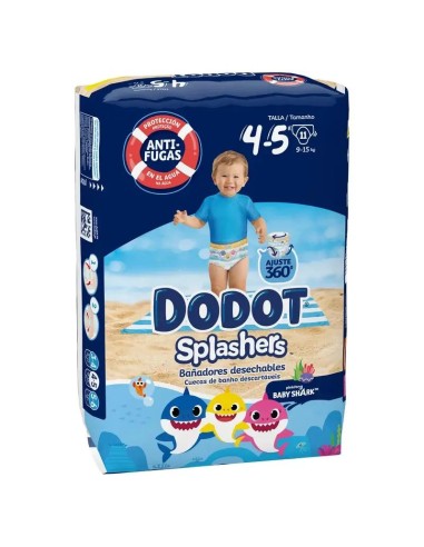 Dodot Splashers Pañal Talla 4, 11 Unidades